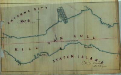 Survey of lands under water for Jewett, Arabella C.