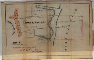 Survey of lands under water for Bodine, Mary A.