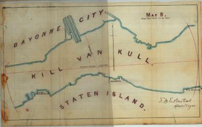 Survey of lands under water for Anne L. Livingston &amp; Mary A. Harrison