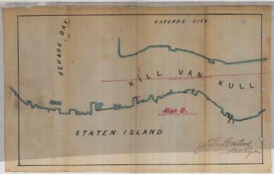 Survey of lands under water for George W. Jewett &amp; Joseph A. Dean