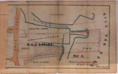 Survey of lands under water for Bodine, William H. J.