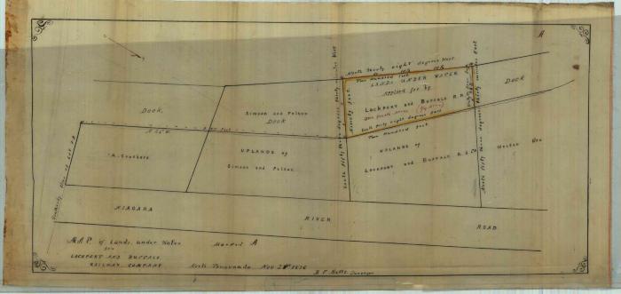 Survey of lands under water for Lockport &amp; Buffalo RR Co.