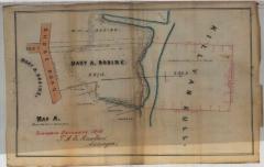 Survey of lands under water for Bodine, Mary A.