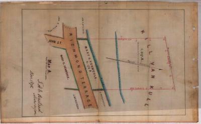 Survey of lands under water for Vermeule, Mary C.