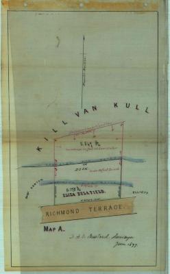 Survey of lands under water for Delafield, Eliza