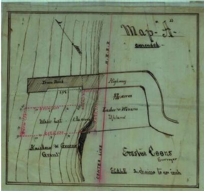 Survey of lands under water for George E. Lasher &amp; William H. Winans