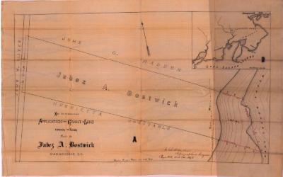 Survey of lands under water for Bostwick, Jabez A.