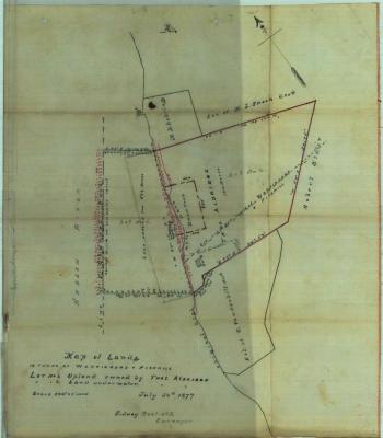 Survey of lands under water for Aldridge, Thomas