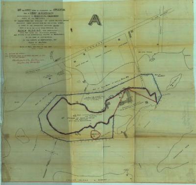 Survey of lands under water for Higgins, Alvin