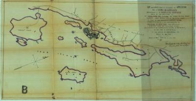 Survey of lands under water for Higgins, Alvin