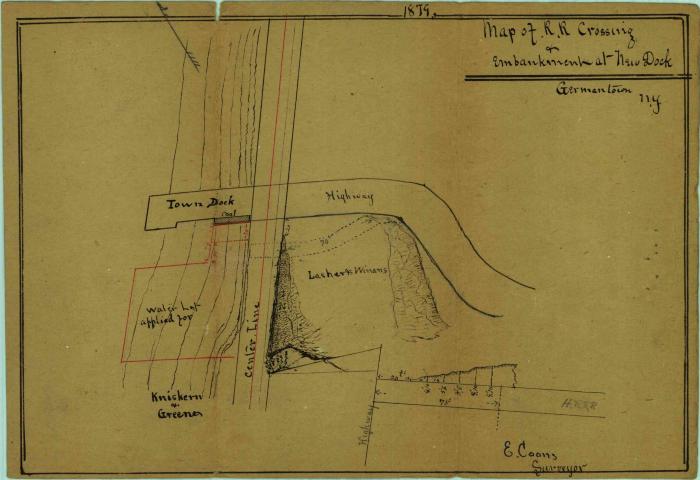 Survey of lands under water for George E. Lasher &amp; William H. Winans