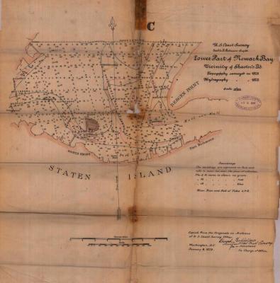 Survey of lands under water for Joseph C. Woodruff &amp; Theodore L. Houston