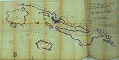 Survey of lands under water for Higgins, Alvin