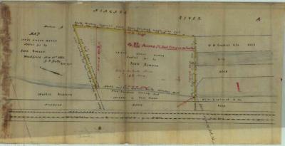Survey of lands under water for Simson, John