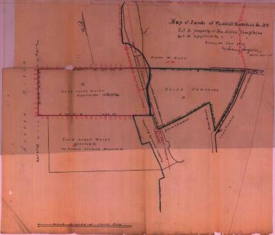 Survey of lands under water for Tompkins, Helen