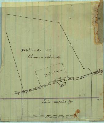 Survey of lands under water for Aldridge, Thomas