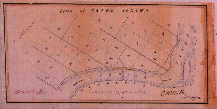 Survey of lands under water for Simson, John