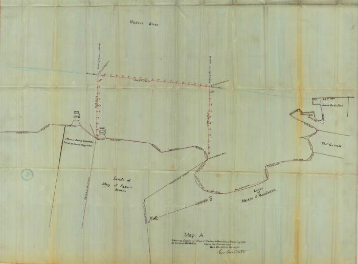 Survey of lands under water for Peters, Mary J.