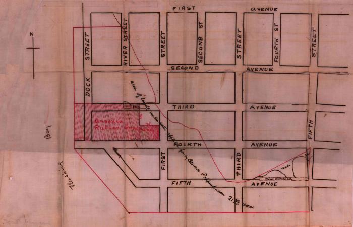 Survey of lands under water for Ansonia Rubber Co.