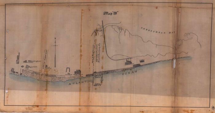 Survey of lands under water for NY Manhattan Beach Railroad Co.