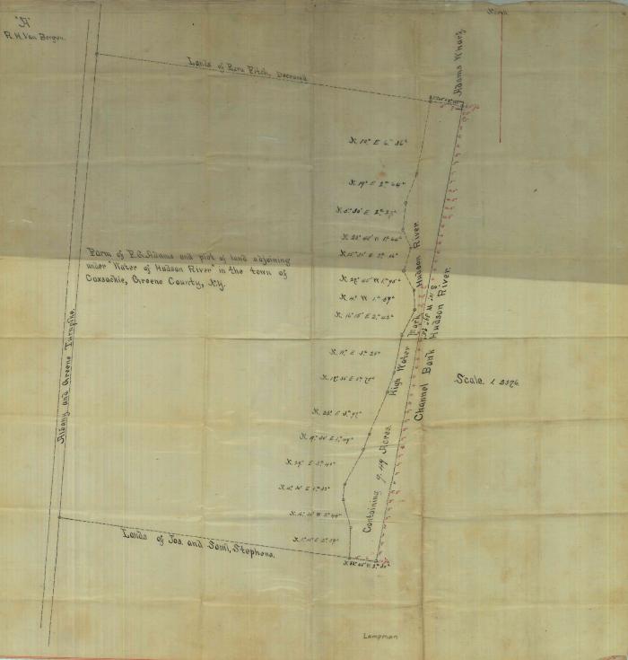 Survey of lands under water for Lampman, Adelaide B.