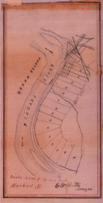 Survey of lands under water for Simson, John