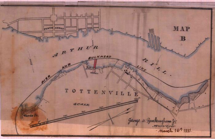 Survey of lands under water for David &amp; A. Sylvester Joline