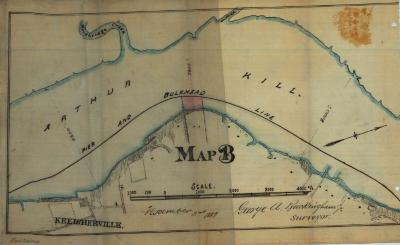 Survey of lands under water for Aaron P. &amp; Warren A. Ransom &amp; Darius W. Gerr, Executors &amp; Trustees