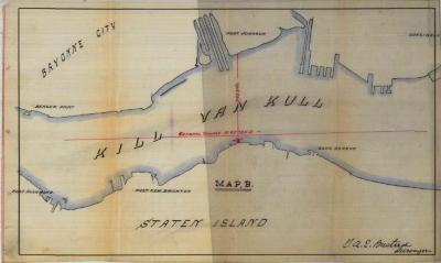 Survey of lands under water for Clara C. Edwards