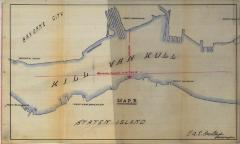 Survey of lands under water for Clara C. Edwards