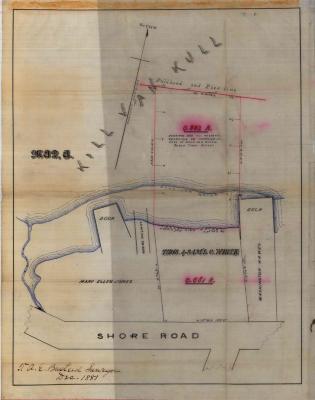 Survey of lands under water for Thomas &amp; Samuel C. White