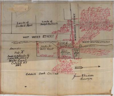 Survey of lands under water for Joseph H. Millington &amp; James H. Badeau