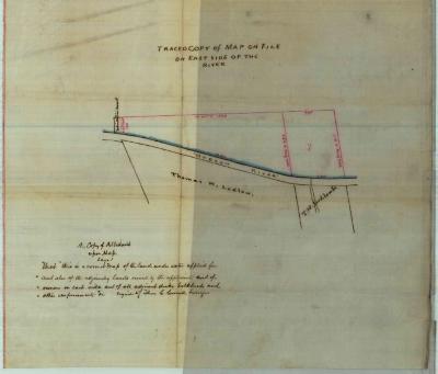 Survey of lands under water for Thomas W. Ludlow &amp; Jacob F. Miller