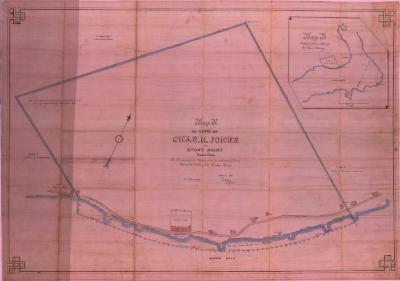 Survey of lands under water for Charles H. Jones