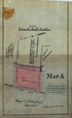 Survey of lands under water for Aaron P. &amp; Warren A. Ransom &amp; Darius W. Gerr, Executors &amp; Trustees