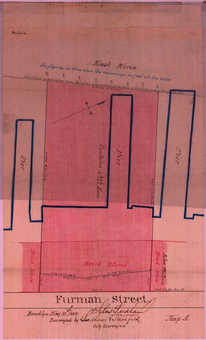 Survey of lands under water for William A. &amp; Eliza D. Harbeck