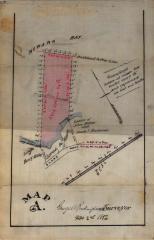 Survey of lands under water for Samuel DeHart