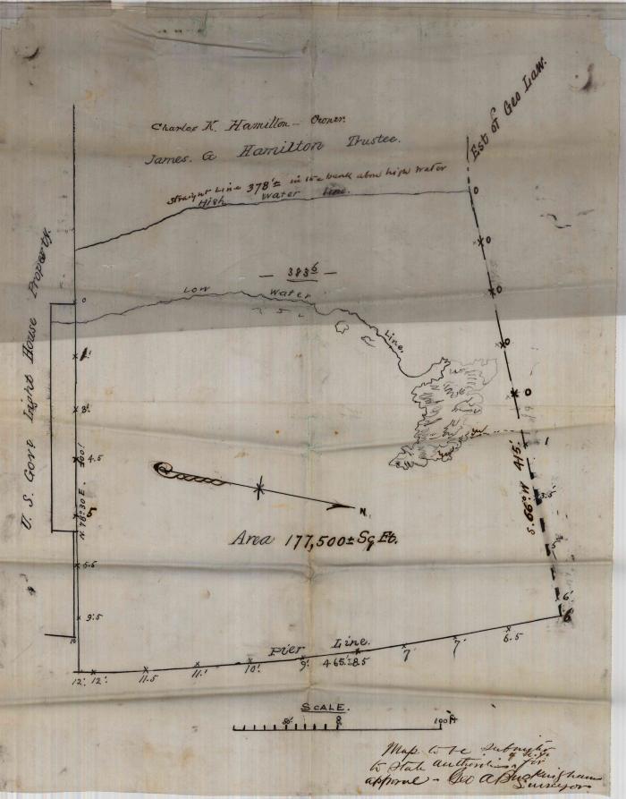 Survey of lands under water for Charles K. Hamilton