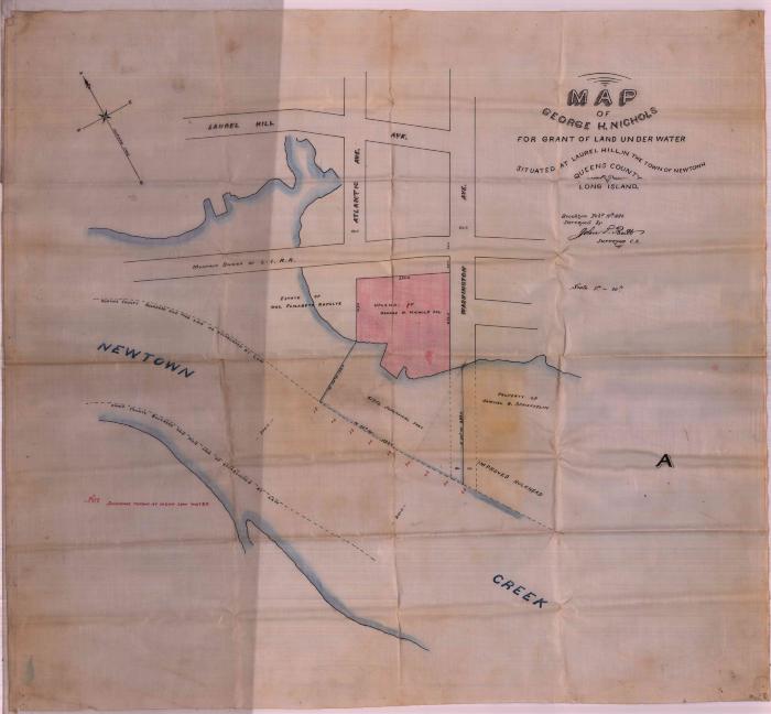 Survey of lands under water for Nichols, George H.