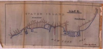 Survey of lands under water for John &amp; Frederick C. Martino &amp; Isabella A. Hening