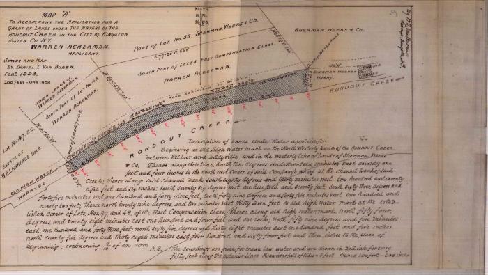 Survey of lands under water for Warren Ackerman