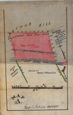 Survey of lands under water for James J. Winant, Sr.