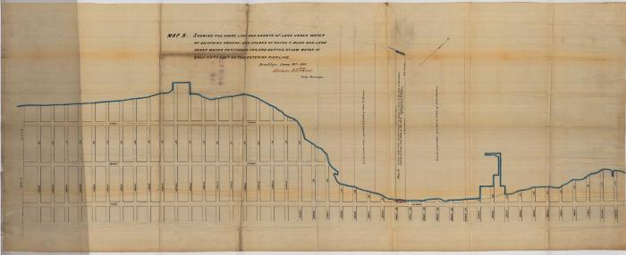 Survey of lands under water for Rufus T. Bush