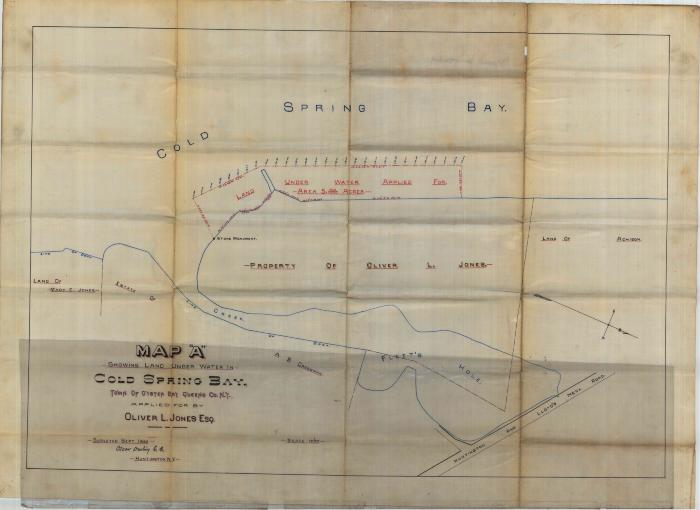 Survey of lands under water for Oliver L. Jones