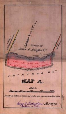 Survey of lands under water for James E. Dougherty