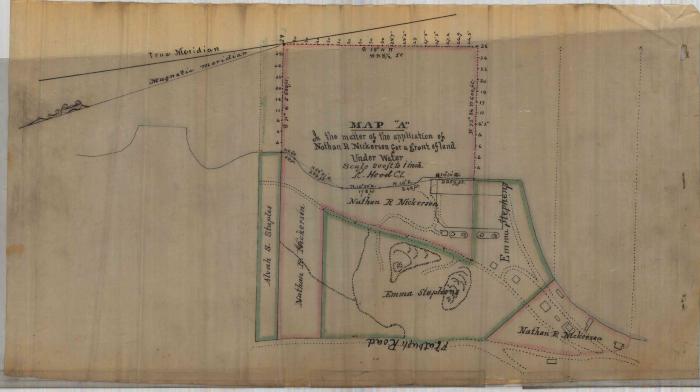 Survey of lands under water for Nathan R. Nickerson