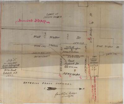 Survey of lands under water for Joseph H. Millington &amp; James H. Badeau