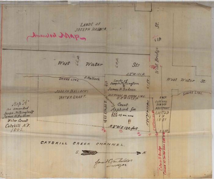 Survey of lands under water for Joseph H. Millington &amp; James H. Badeau