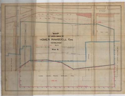 Survey of lands under water for Homer Ramsdell