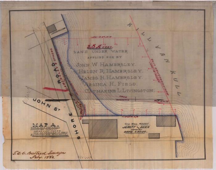 Survey of lands under water for John W., J. Hooker &amp; Helen R. Hamersley and others